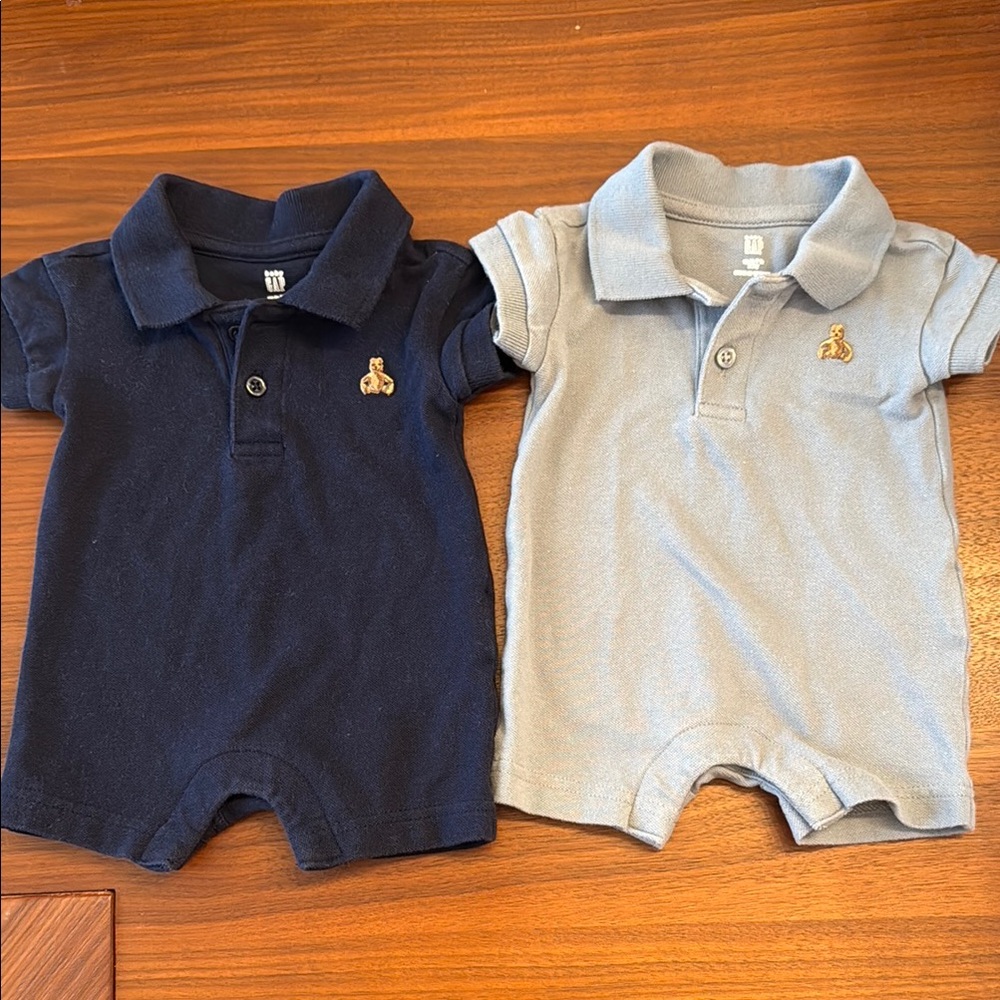 Bundle of 2 GAP Baby Polo Rompers
